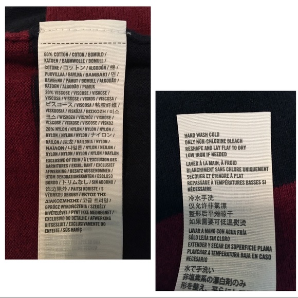 “HOLLISTER” Maroon Striped Crew Neck Sweater - Picture 3 of 4